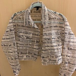 See through resembles a Jean jacket cute for a pop on a black outfit